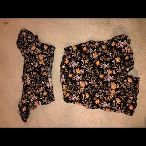 2 piece bohemian split dress